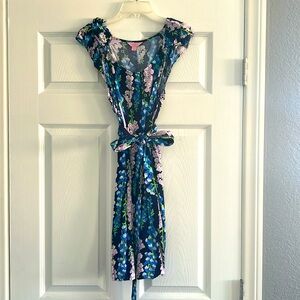 Lilly Pulitzer Maya dress Bright Navy Foxy print